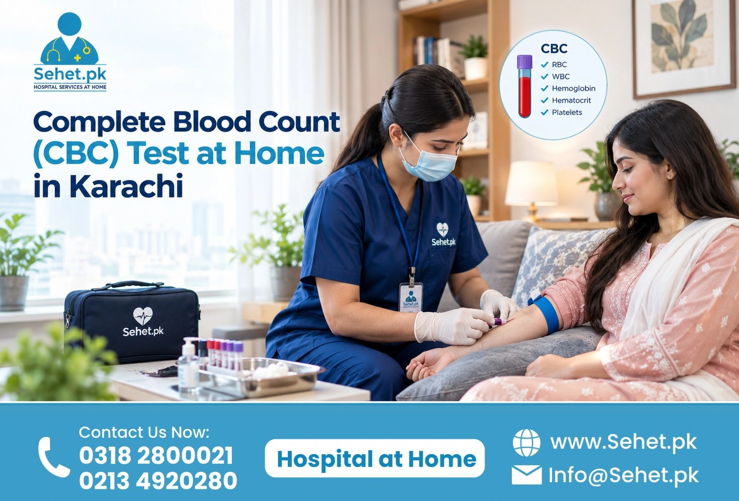 Complete Blood Count (CBC) Test at Home in Karachi